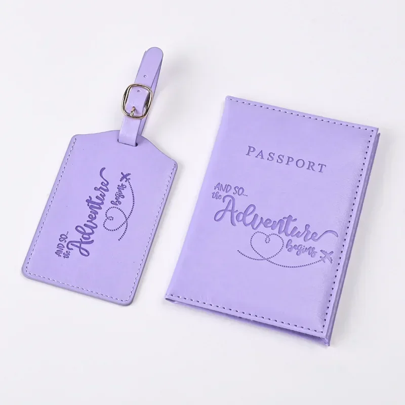 Travel Accessories Gift Set - New Purple PU Leather Passport Holder