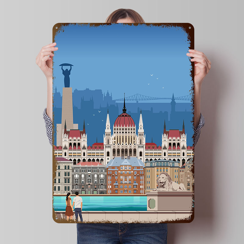 Budapest Travel Print Tinplate - огляд і ціна Travel Accessories For Europe