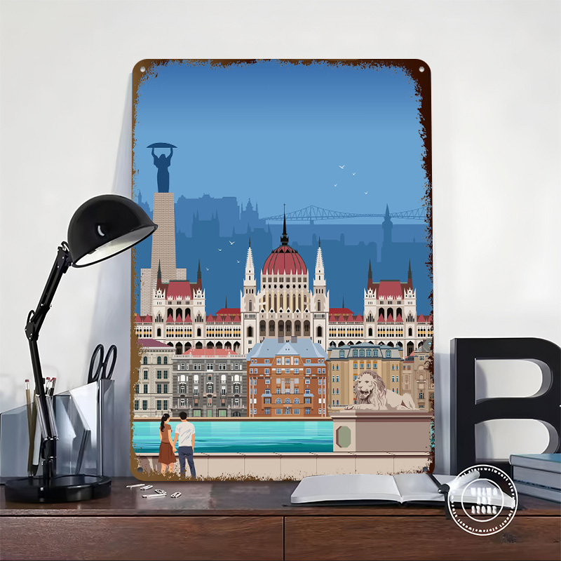 Budapest Travel Print Tinplate - огляд і ціна Travel Accessories For Europe