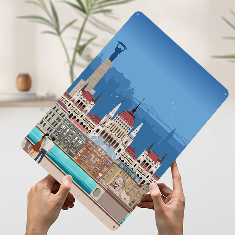 Budapest Travel Print Tinplate - огляд і ціна Travel Accessories For Europe