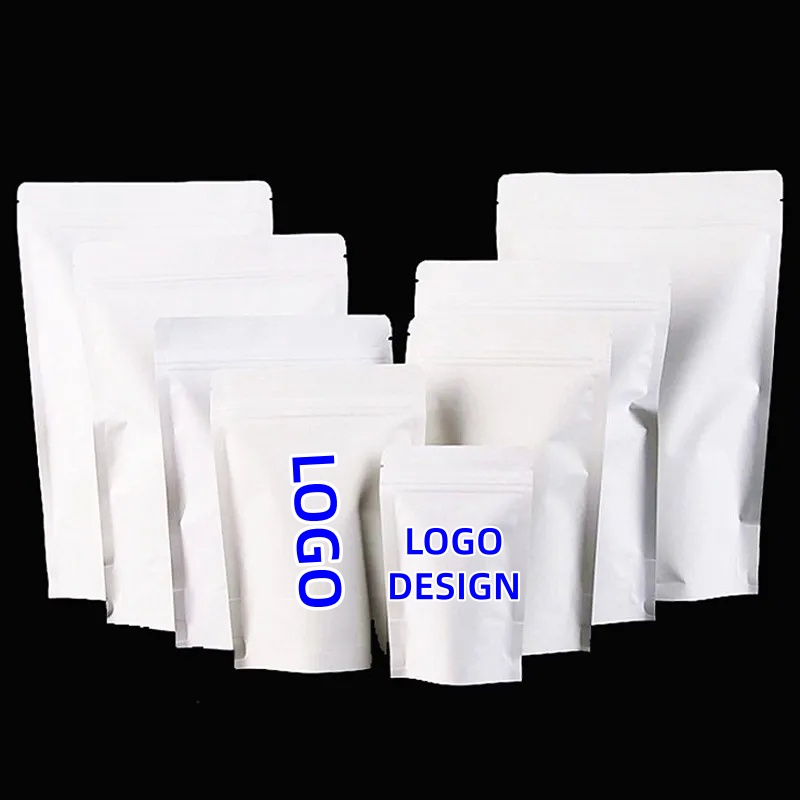 100pcs Wholesale Stand up Whit - огляд і ціна Reusable Zip Bag
