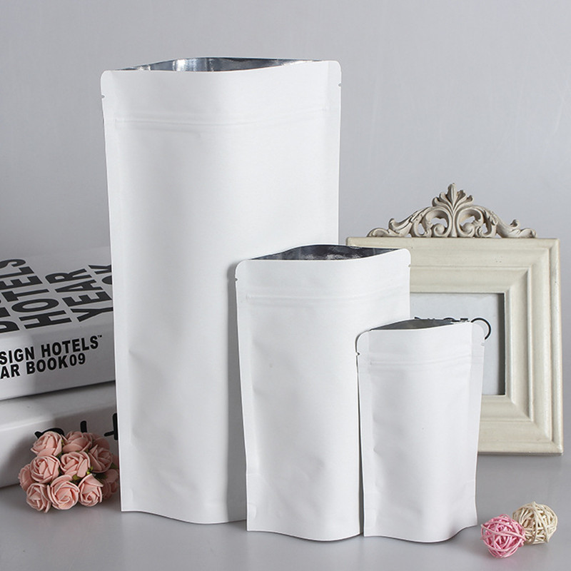 100pcs Wholesale Stand up Whit - огляд і ціна Reusable Zip Bag