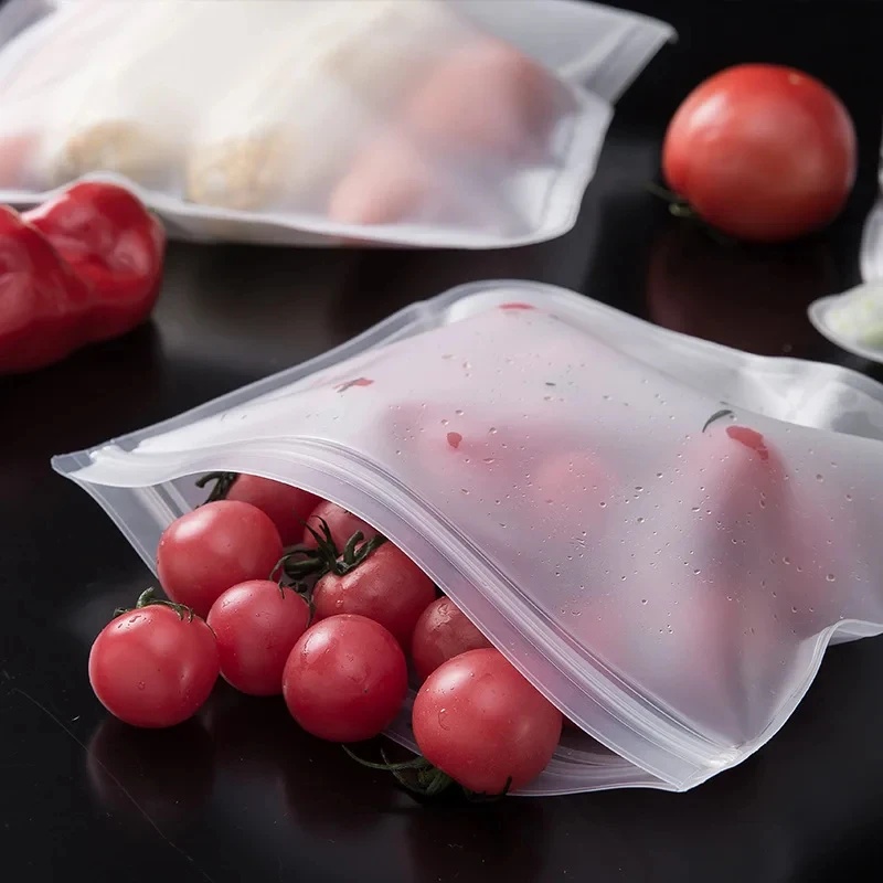 1-4pcs Silicone Food Storage B - огляд і ціна Reusable Zip Bag