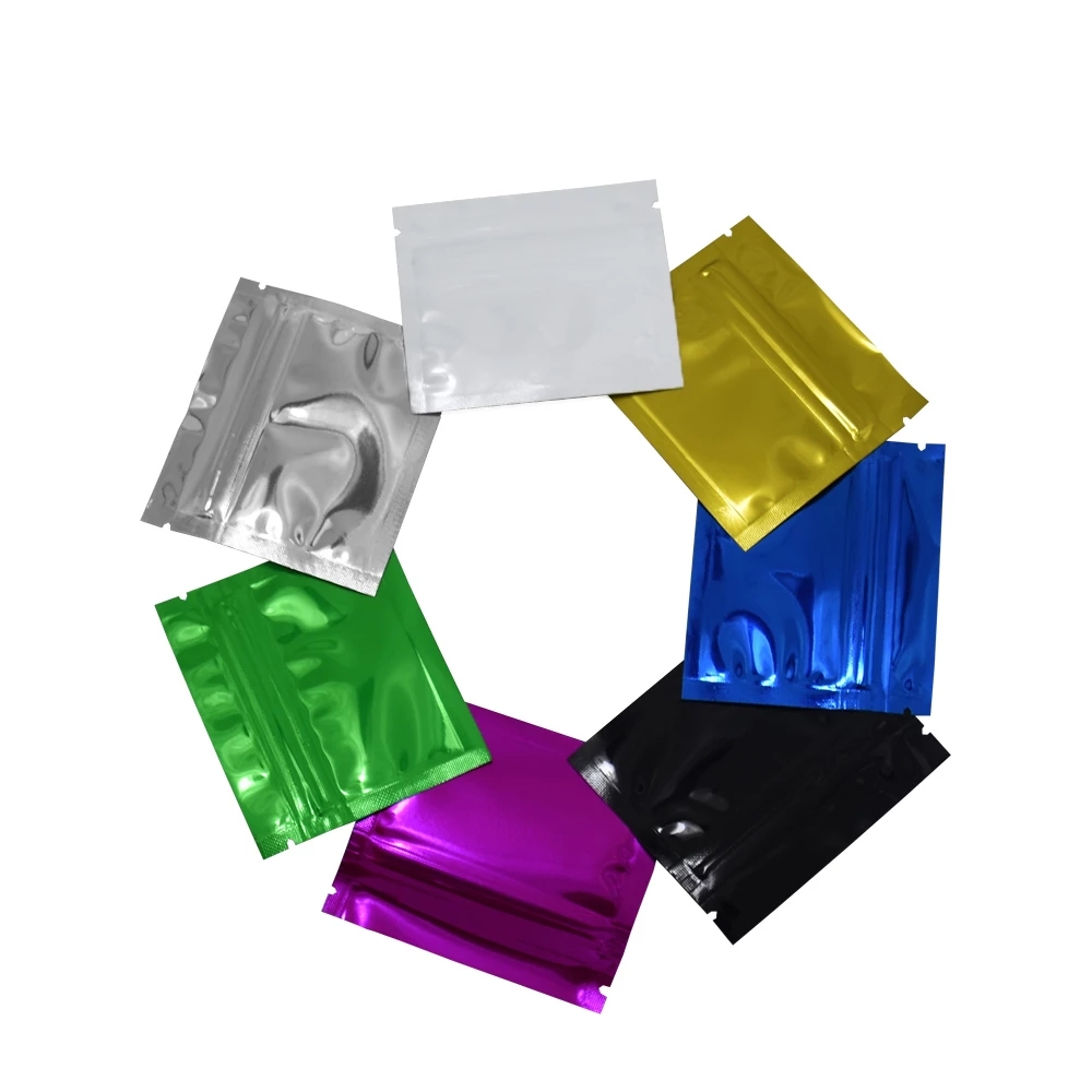 100Pcs Colorful Glossy Aluminu - огляд і ціна Reusable Zip Bag
