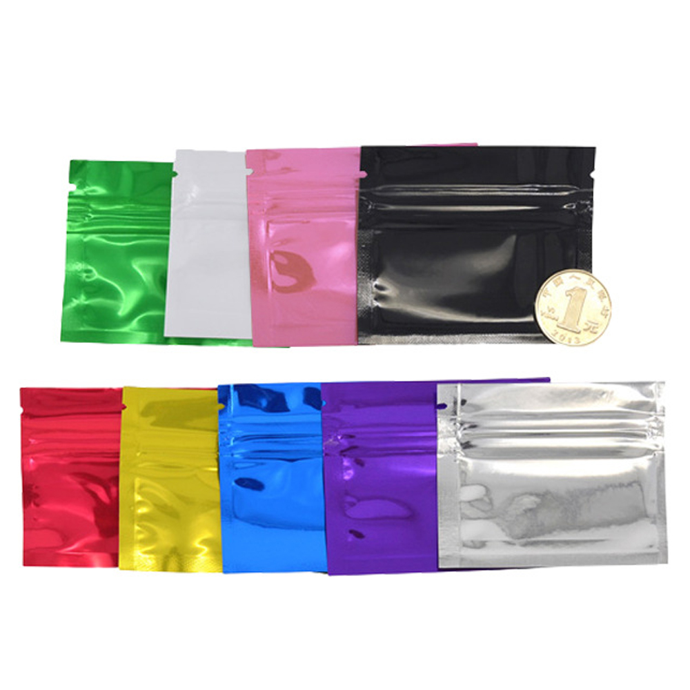 100Pcs Colorful Glossy Aluminu - огляд і ціна Reusable Zip Bag